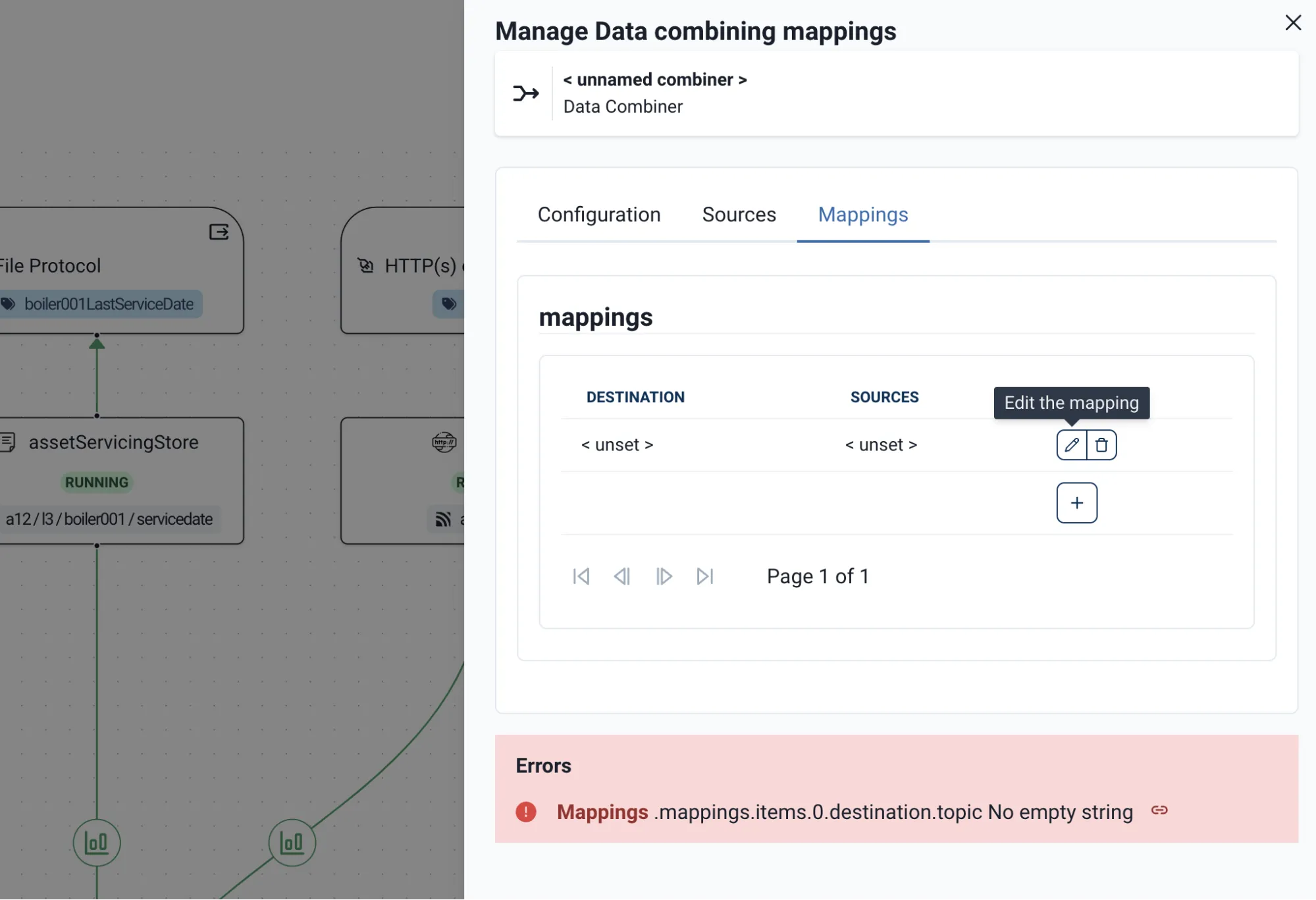 Manage Data combining mappings