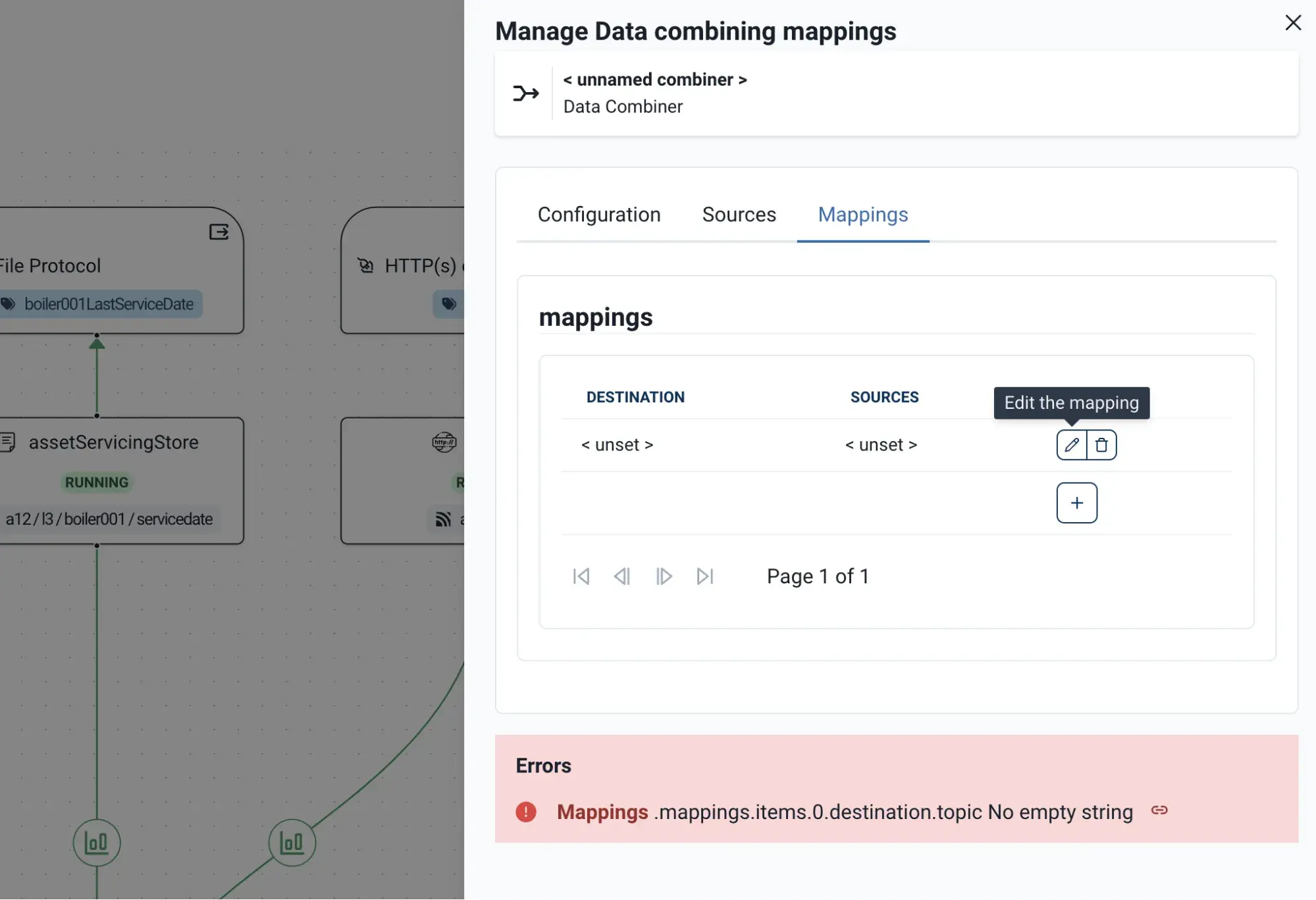 Manage Data combining mappings