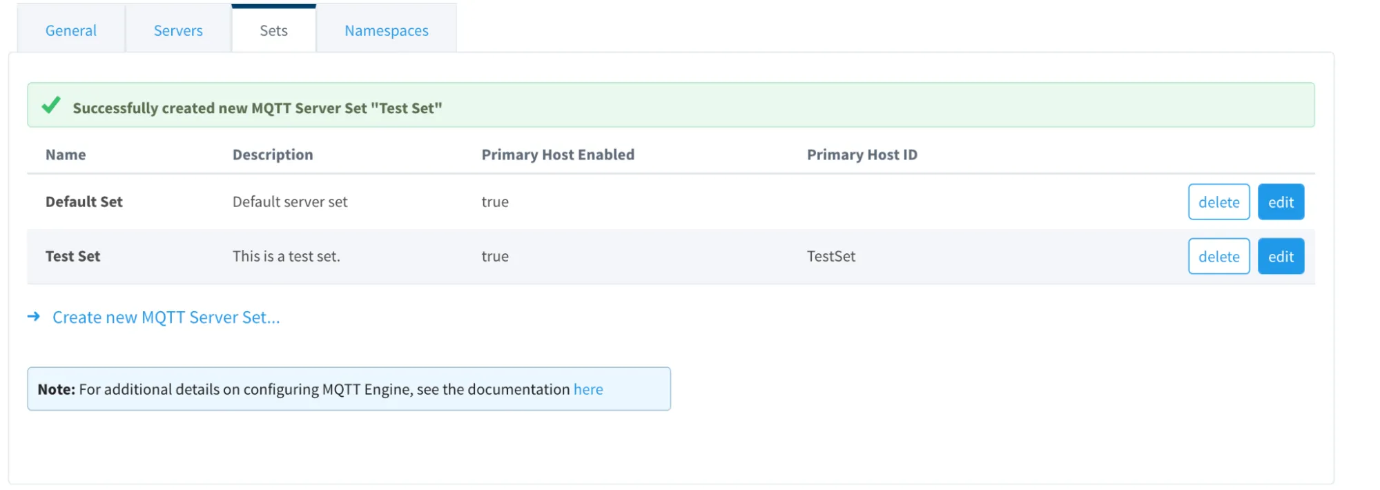 Create new MQTT Server Setting