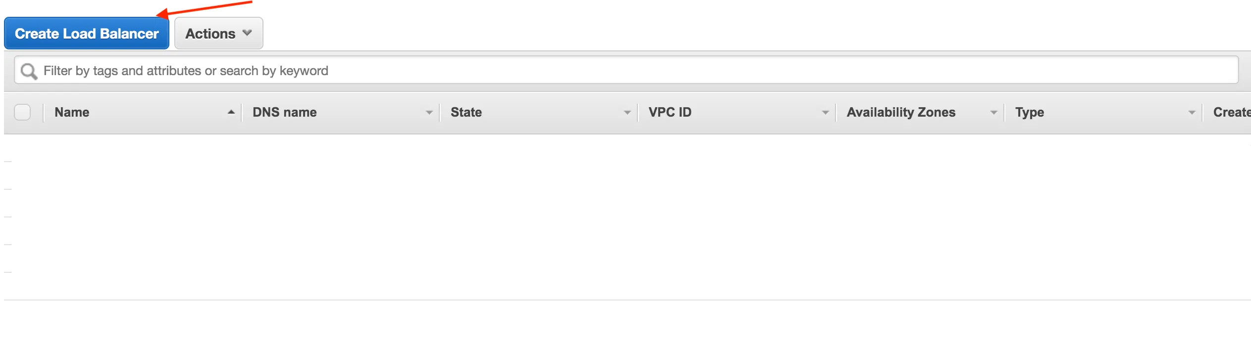 Go to Load Balancers and click “Create Load Balancer”