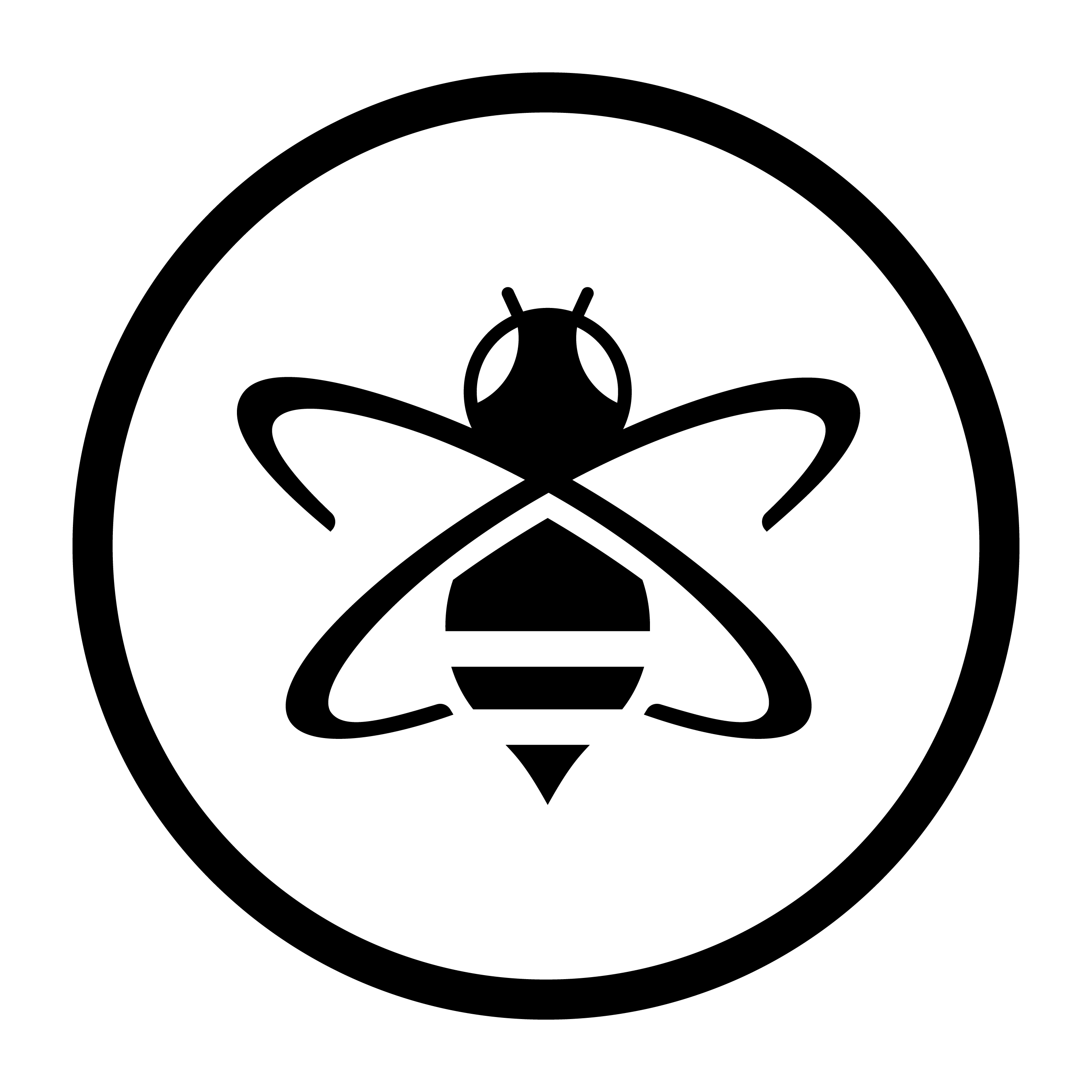 HiveMQ Bee Logo Mark PNG Black and White