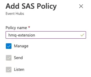 Add SAS Policy