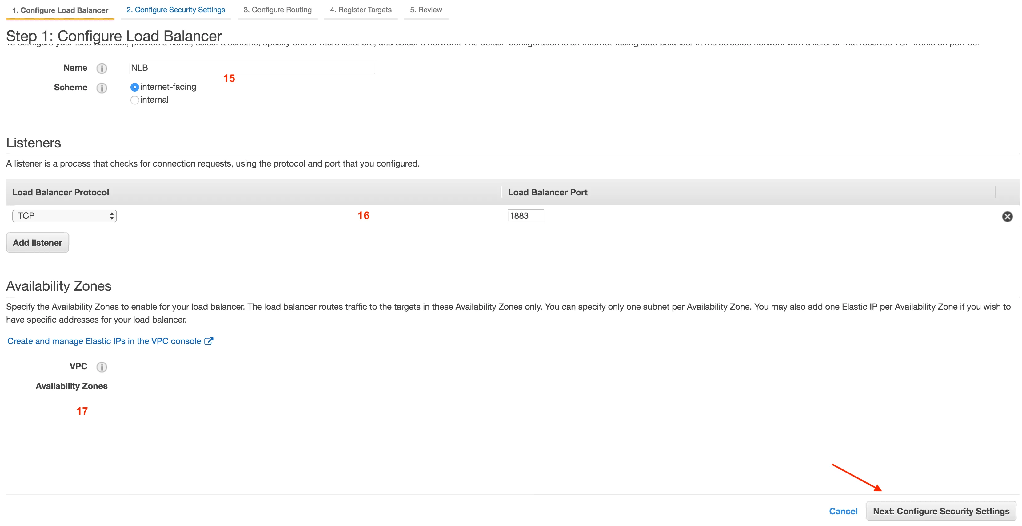 Go to “Configure Security Settings”