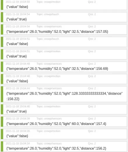 Web test page messages