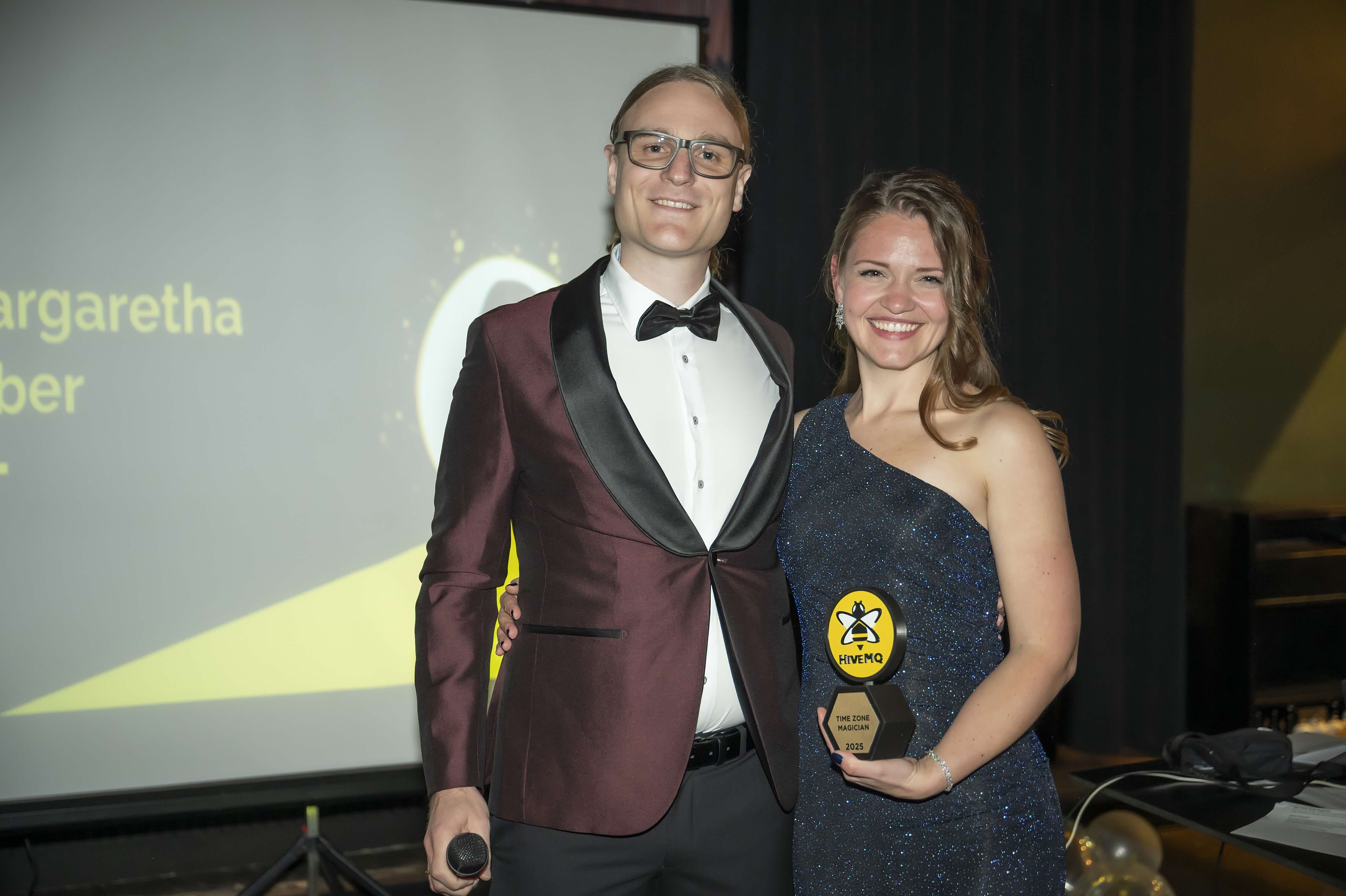 HiveMQ CEO Dominik Obermaier and Magi Erber