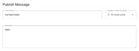 Publishing messages using the Web Client GUI