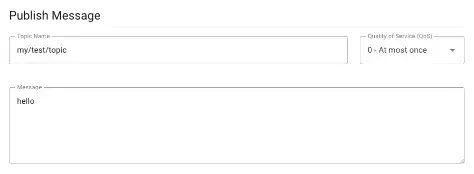 Publishing messages using the Web Client GUI