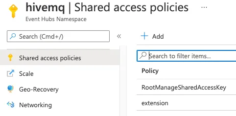 Shared access policies
