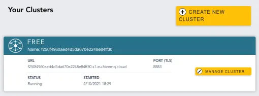 HiveMQ Managing Clusters