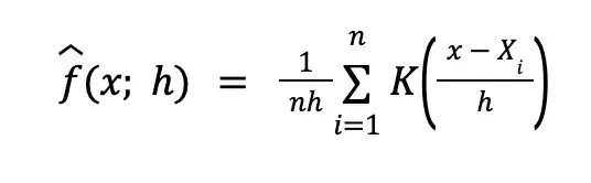 The kernel density estimator