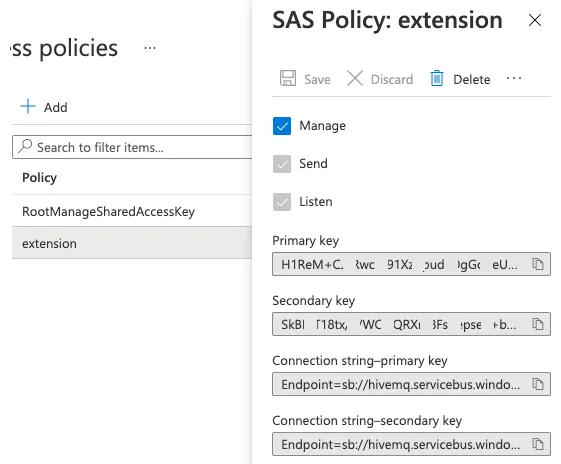 SAS Policy extension