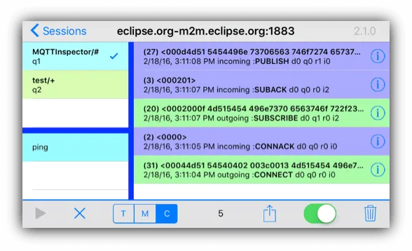 MQTT Inspector Message Content Details