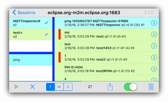 MQTT Inspector Message View