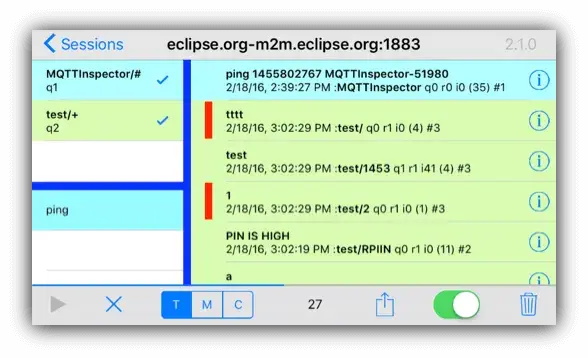 MQTT Inspector Message View