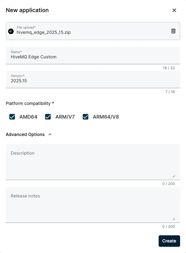 Create the Application on Barbara Create the Application on Barbara
