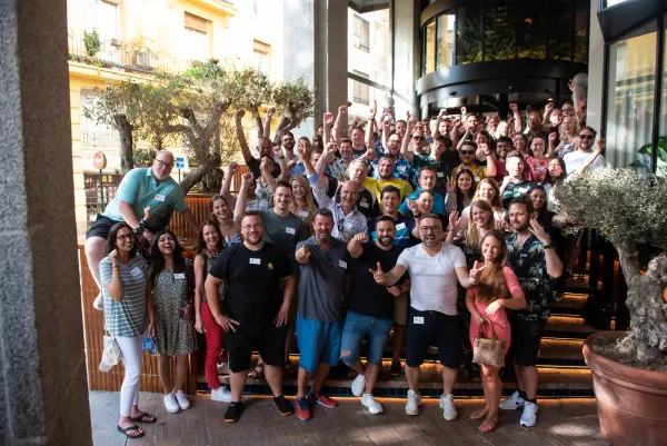 HiveMQ team members at a company event