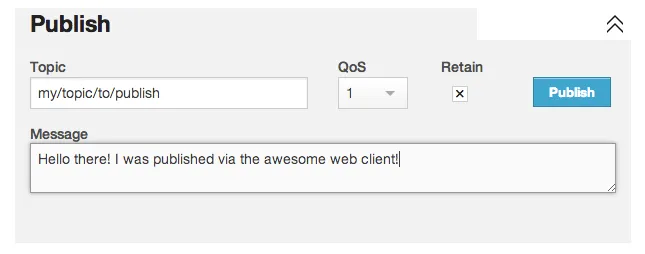 Publishing via the web client