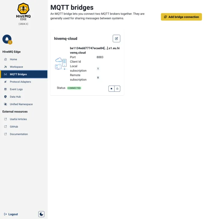 Configuration - HiveMQ Edge Connecting to HiveMQ Cloud