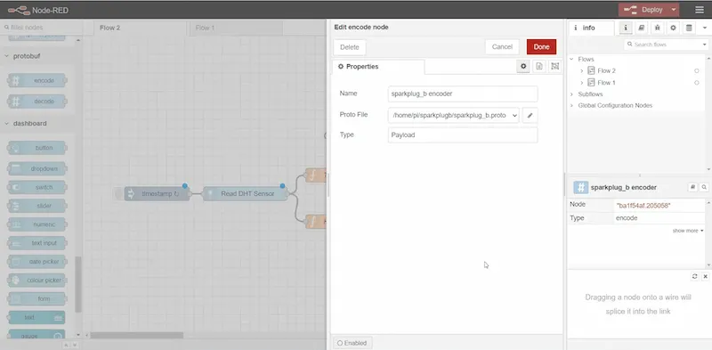 Double click on the Sparkplug in the called node