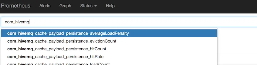 Displaying HiveMQ metrics in Prometheus