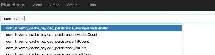 Displaying HiveMQ metrics in Prometheus
