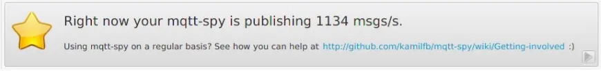 mqtt-spy publishing messages information