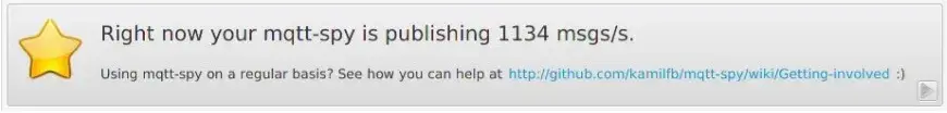mqtt-spy publishing messages information