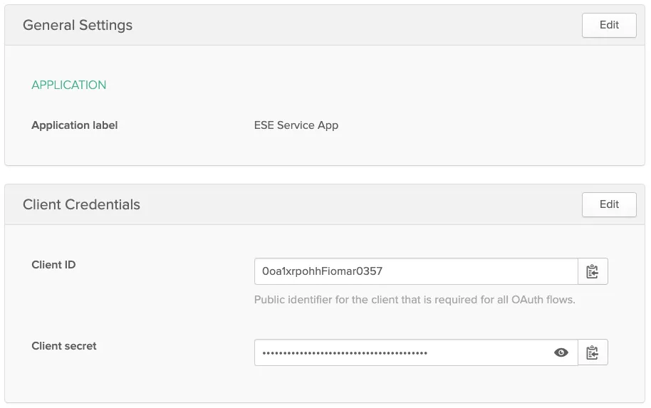 Okta Client ID and Client Secret