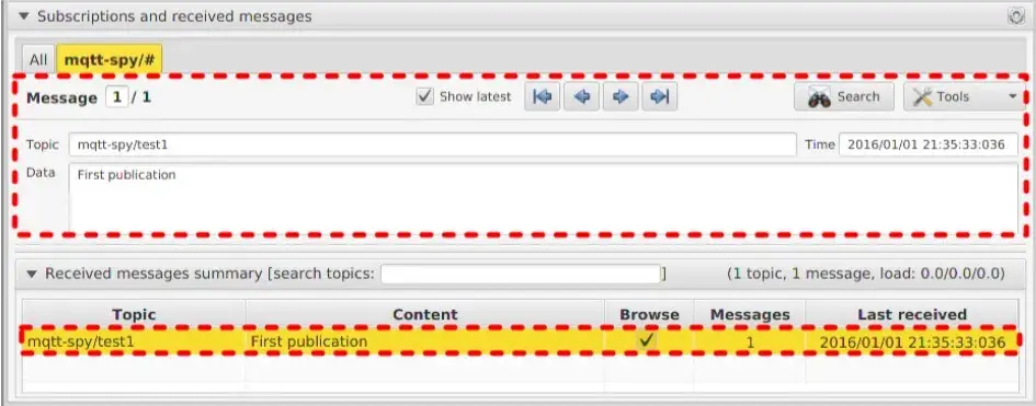 see a message in the subscription tab