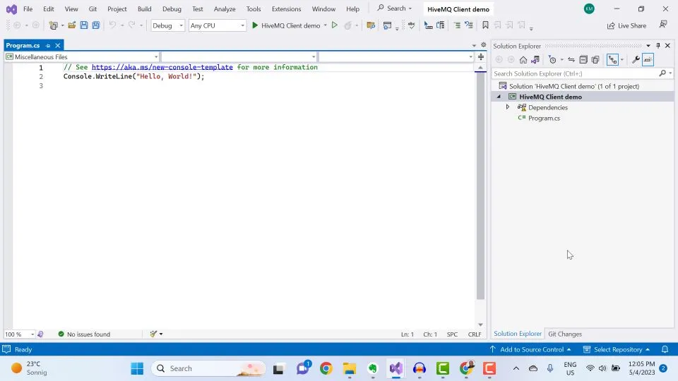 C# Console application