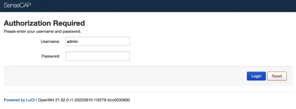 SenseCAP Gateway Setup