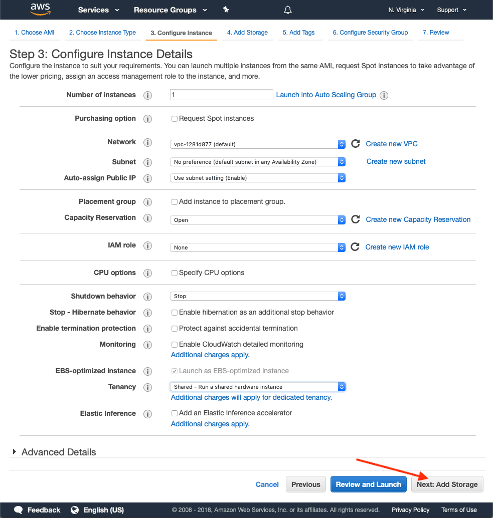 Configure your EC2 instance details