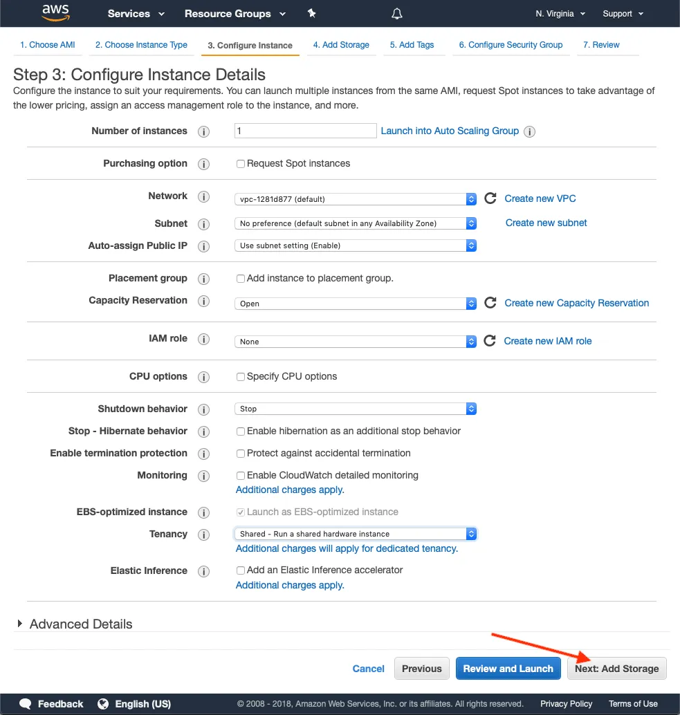 Configure your EC2 instance details Configure your EC2 instance details