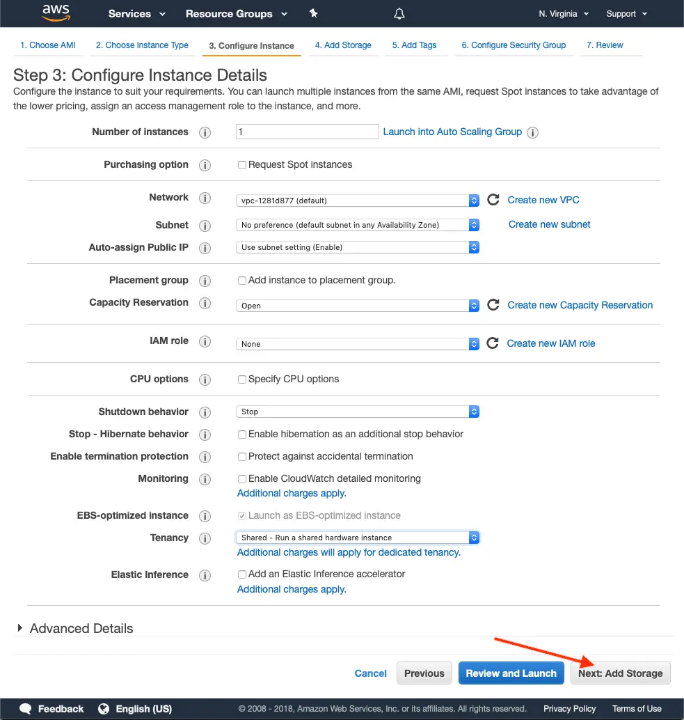 Configure your EC2 instance details